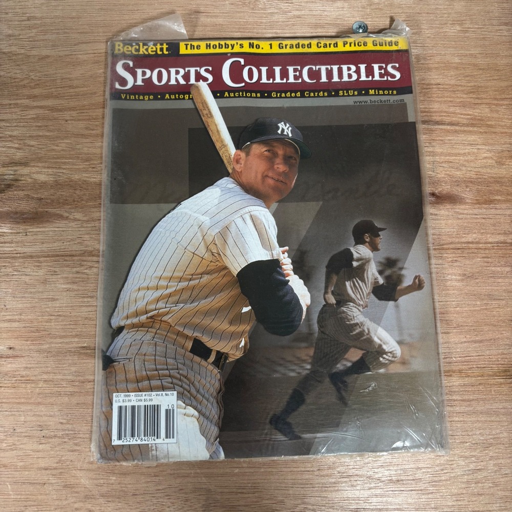 Beckett Sports Collectibles Magazine October 1999 Issue 102 Mickey Mantle Cover